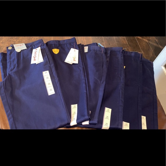 Cat & Jack Other - 6 pairs of Boys Navy Uniform Pants Size 16 Chino